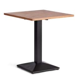 Стол РАГНАРОК дерево вяз/железная опора, 70х70х76 см, груша №3/черная опора / RAGNAROK