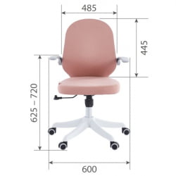 Детское компьютерное кресло CХАИРМАН CХ107 ткань розовый / CHAIRMAN CH107