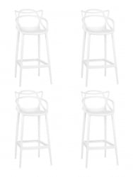 Стул барный ДОБРИН МАСТЕРС БАР (белый (В-02)) 4 шт / DOBRIN MASTERS BAR (W-02))