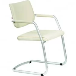 Конференц-кресло УН_Делта силвер Кожа 234636 Белая / UN_Delta silver