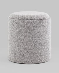 Пуф-столик с ящиком Хюгге С букле серый / S