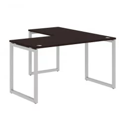 Стол угловой левый КСТЕН-К КСКCТ 1415 Л Легно темный Алюминий / XTEN-Q XQCT L