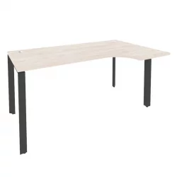 Стол эргономичный правый на П-образном м/к ОНИКС О.МП-СА-1Р Денвер Светлый/Антрацит / ONIX O.MP-SA-1R