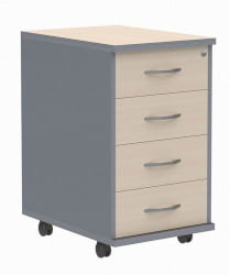 Тумба подкатная ИМАГО ТМ-4.А Клен Металлик / IMAGO