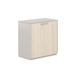 Шкаф низкий Атлас НЗ-0304.ГС.ЙН Серый камень Ясень Наварра / Atlas NZ-0304.GS.YN