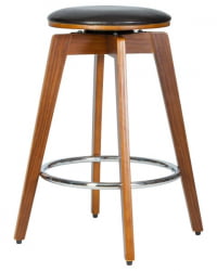 Табурет полубарный ДОБРИН ТОМ 66 (цвет черный глянец ПУ АБД 002) 2 шт / DOBRIN TOM PU ABD