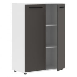 Шкаф с глухими средними дверьми ЕДИС ЕМCС 85.1 Мокко Черный Белый / EDIS EMCS