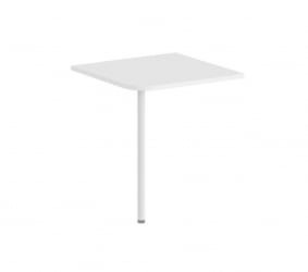 Приставка угловая для стола на одной опоре Сигма СГ.463.ВХ Белая / Sigma SG.463.WH
