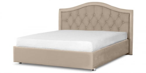 Мягкая интерьерная кровать &куот;Калининград&куот; с подъемным механизмом Материал фасада: Велюр; Спальное место: 800х2000 мм; Цвет фасада: Светло серый; Цвет корпуса: Светло серый / "Калининград"