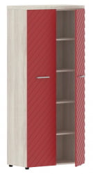 Шкаф с глухими дверьми и топом Торр ЛУКС ТЛХC 85.1 Сосна Эдмонд Красный / Torr LUX TLHC