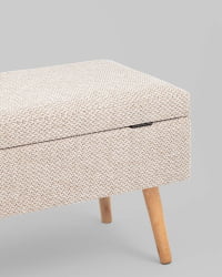 Банкетка Сторми с ящиком бежевый