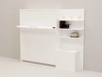 Кровать двуспальная из металла Смарт 1 К 1400+П правая Венге