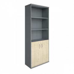 Шкаф высокий широкий Рива А.СТ-1.1 Клен/Металлик / Riva