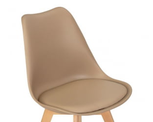 Стул обеденный ДОБРИН ДЖЕРРЙ СОФТ (ножки светлый бук, цвет сиденья бежевый (ГР-03)) 4 шт / DOBRIN JERRY SOFT (GR-03))