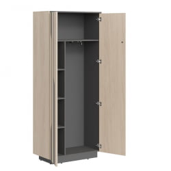 Шкаф для одежды Лине СФ-574401 Дуб светлый Черный графит / Line