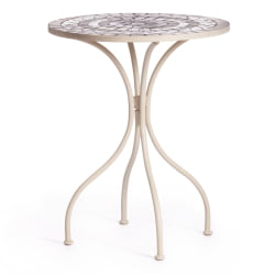 Круглый стол Сеcрет де Маисон РОМЕО (мод. ПЛ08-7451РВ) металл, 60*72см, белый/плитка калейдоскоп / Secret de Maison ROMEO (mod. PL08-7451RV)