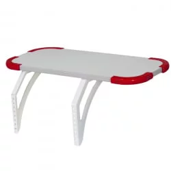 Полка навесная с проставкой Полка_бз 3/550 Белая Красная / Polka_bz