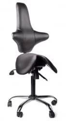 Кресло-седло со спинкой ЕЗСоло Баcк Черный / EZSolo Back