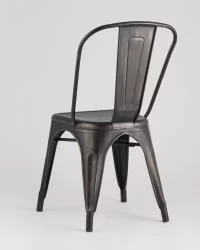 Стул ТОЛИКС с высокой спинкой Черный патина золото / TOLIX