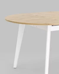 Стол раздвижной Рондо 100-135 Дуб/белый / Rondo