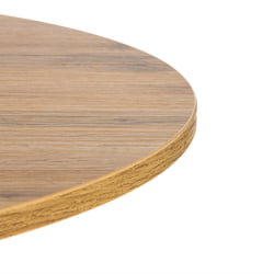 Круглый стол УРАНУС ЛДСП/металл, 90кс90кс77 см, Дуб вотан/Черный / URANUS 90x90x77