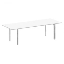 Стол переговорный на П-образном м/к ОНИКС ДИРЕCТ ЛУКС М-О.МП-ПРГ-25 Белый бриллиант / ONIX DIRECT LUX M-O.MP-PRG-25