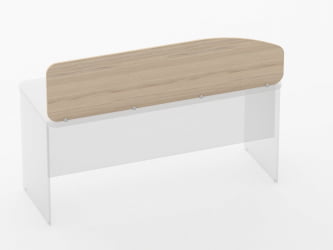 Экран разделительный Глассй 5.12.16 Дуб молочный / Glassy