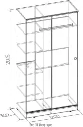 Двустворчатый шкаф Эко 33 Композиция Венге
