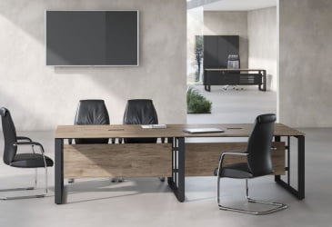 Стол для заседаний ЕНИО ЕCТ 2812 Кария Пальмира/Антрацит / ENIO ECT