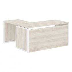 Стол письменный угловой правый КСТЕН-КП КСКПCТ 1615Х Р Сосна Эдмонт Белый / XTEN-QP XQPCT 1615H R