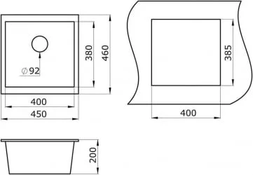 Кухонная мойка ГРАНУЛА 4451 Пирит / GRANULA