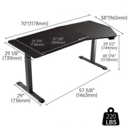 Стол компьютерный с электроприводом Еурека ЕРК-ЕДИ-ХТГ-СВ (Хептагон), копченое дерево / Eureka ERK-EDI-HTG-SW (Heptagon),