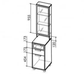 Прихожая ВЕСТ Комлпект № 3_Ясень шимо темн/ясень шимо св / WEST