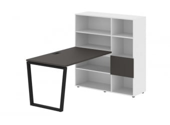 Рабочая станция ЕДИС ЕВРСТ 1213 Мокко Черный Белый / EDIS EVRST