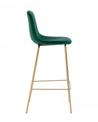 Стул барный Валенсия СН золотые ножки велюр Зеленый / SN