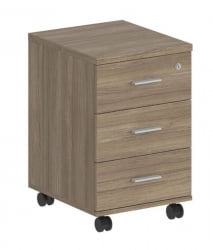 Тумба мобильная с тремя ящиками Сигма СГ.610.ОД.ОД Дуб темный / Sigma SG.610.OD.OD