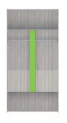 Зеленый шкаф Палермо Юниор 07 Белый глянец Ясень шимо светлый Зеленый