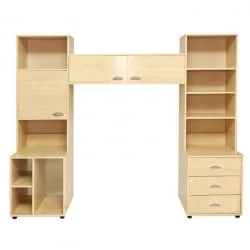 Стеллаж открытый с тумбой и ящиками Модул 4 Клен / Modul