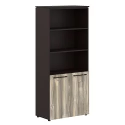 Шкаф с 1 комплектом глухих малых дверей МХC 85.5 Дуб Базель/Венге Магия / MHC