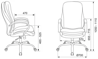 Кресло руководителя Бюрократ Т-9950СЛ Фабриc черный Лигхт-20 / T-9950SL Fabric Light-20