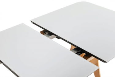 Стол раскл. Нарвик Гласс 120-150 Аутоматиc Натур/Лигхт матте гласс / Glass Automatic Natur/Light matte glass