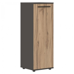 Шкаф-колонка с глухой средней дверью ЕДИС ЕМCС 42.1 Дуб Денвер светлый Черный Мокко / EDIS EMCS