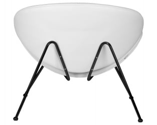 Кресло дизайнерское ДОБРИН ЕМИЛЙ (белый винил ЙП17, черное основание) / DOBRIN EMILY YP17,