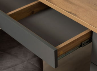 Стол с надстройкой (лев/прав) Монако 902.301 Дуб Вотан Оникс Графит