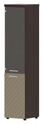 Шкаф колонка комбинированная с топом (левый) Торр ЛУКС ТЛХC 42.2 Л Венге Магия Капучино / Torr LUX TLHC L