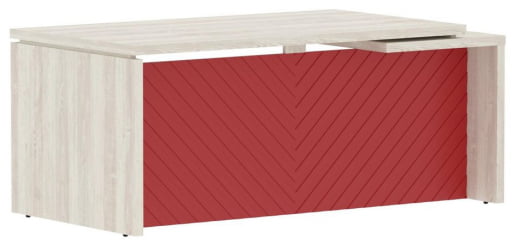 Стол руководителя левый Торр ЛУКС ТЛCТ 189 Л Сосна Эдмонд Красный / Torr LUX TLCT L