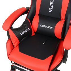 Геймерское кресло 1206 КИНГКУЕЕН цвет черный/красный с массажем 1206-блаcк-ред-масс / KINGQUEEN 1206-black-red-mass