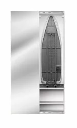 Узкий шкаф в прихожую Ирон Бокс (левый, купе) Беленый дуб / Iron Box