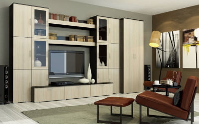 Гостиная Бордо со шкафом Венге Дуб