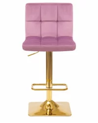 Стул барный ДОБРИН ГОЛДИЕ Пудрово-сиреневый велюр МДЖ9-52 / DOBRIN GOLDIE MJ9-52
